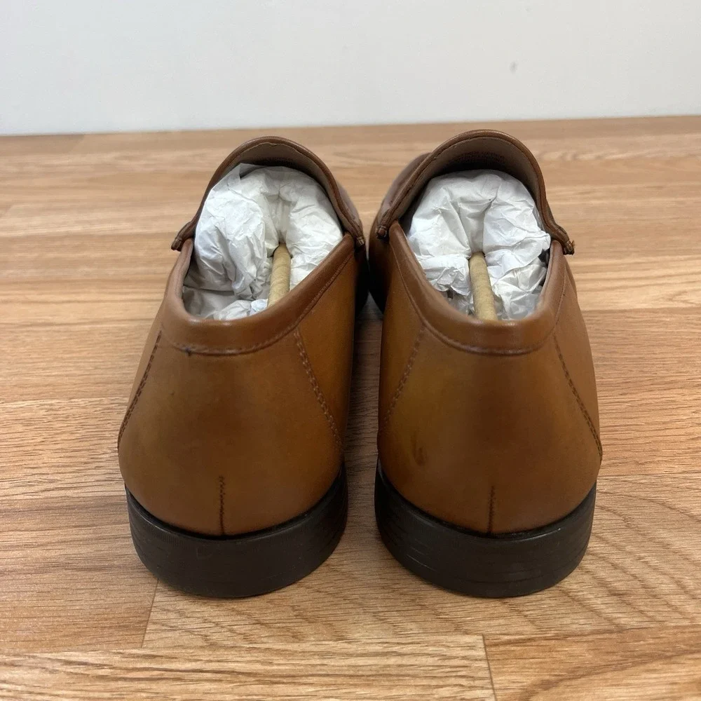 Peter Huber‎ Austin Penny Loafer in Cognac Men's Size 9.5 Leather NEW